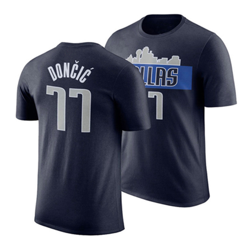 Men NBA Dallas Mavericks #77 Doncic 2024 T shirt